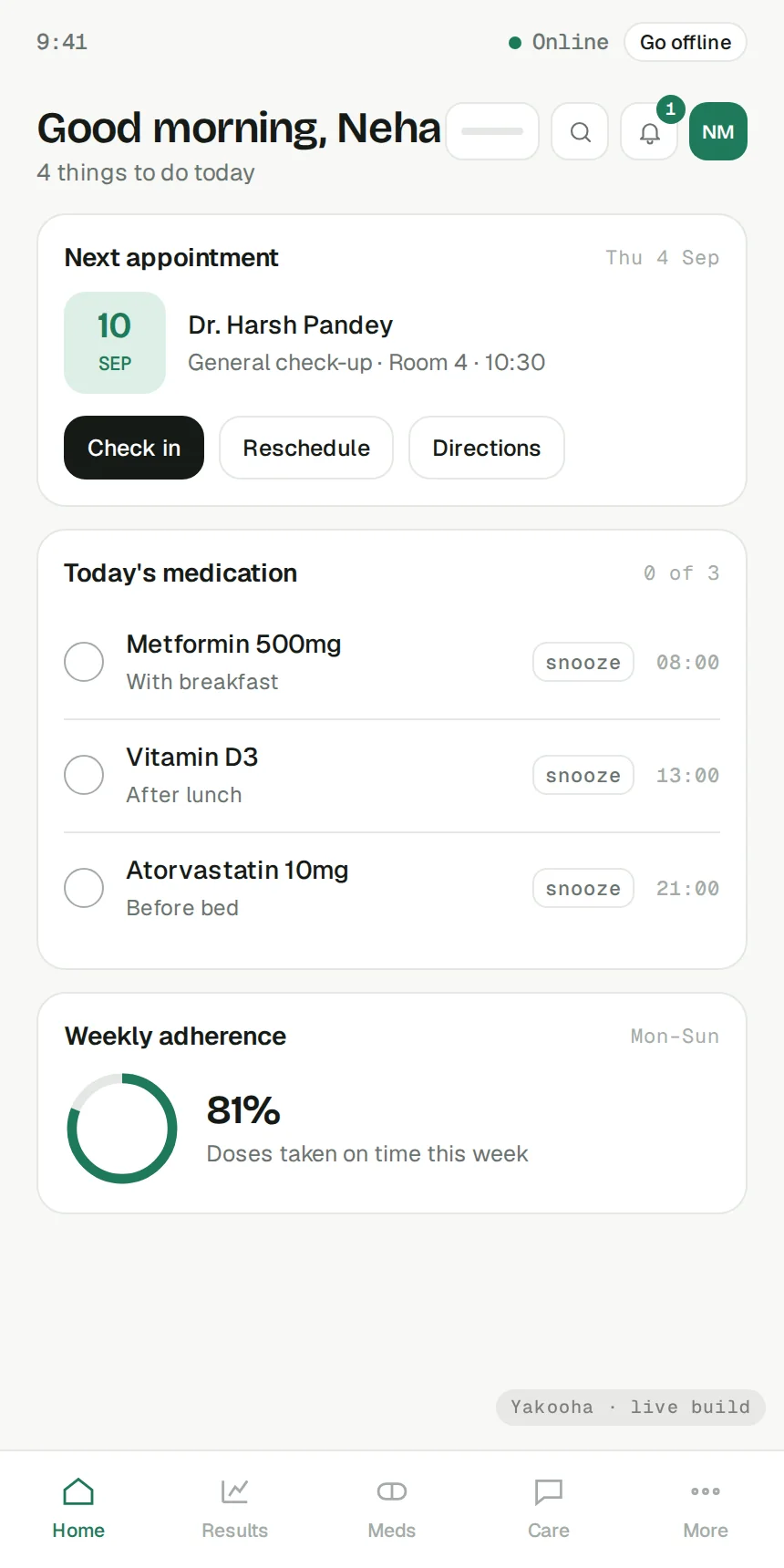 Aster, phone layout