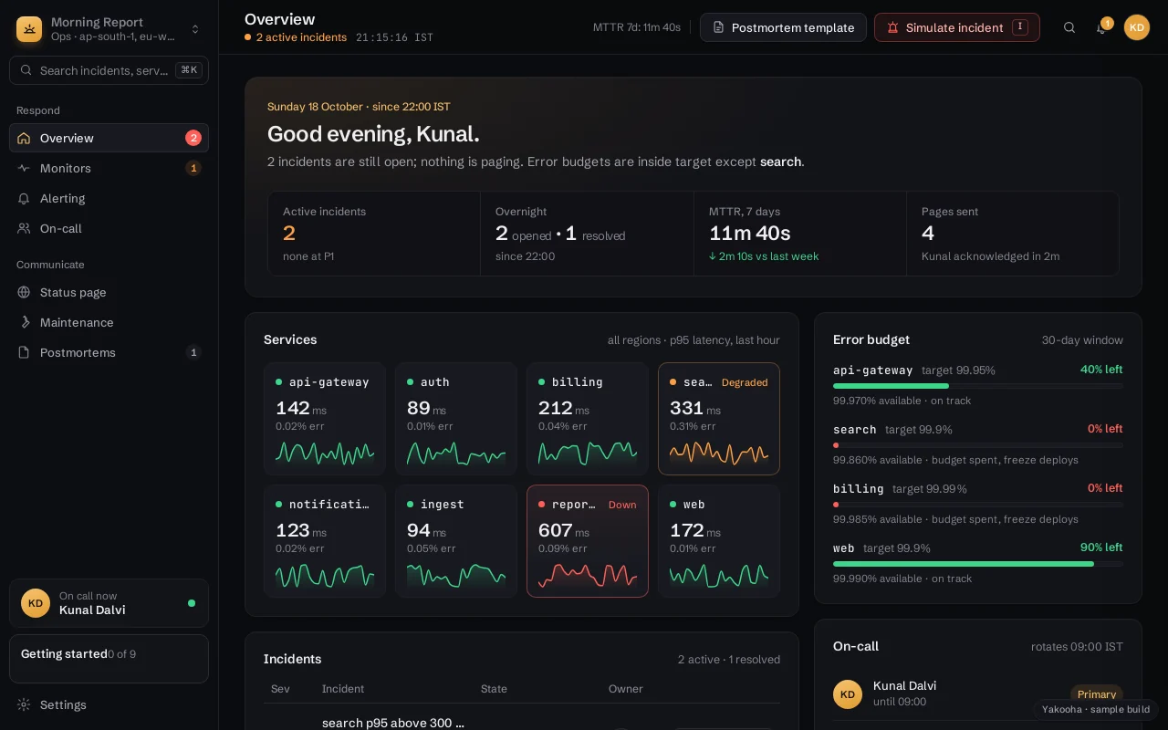 Screenshot of Morning Report on a desktop