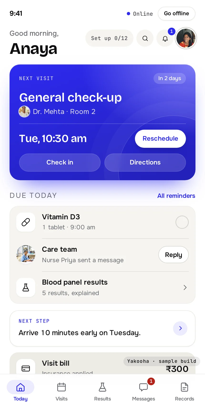 Screenshot of Waiting Room on a phone